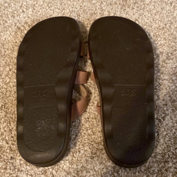 SAS Naples Tan Leather Slip on Sandals size 7 - Picture 4 of 9